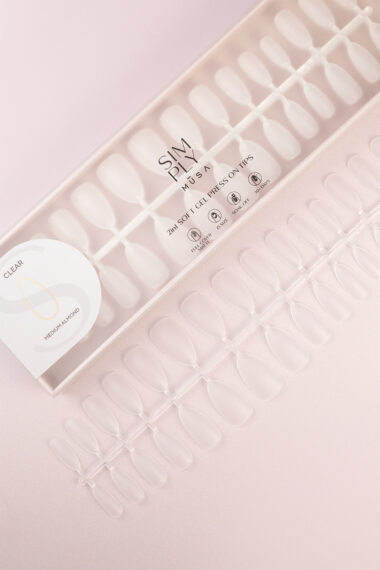 Soft gel press on Tip Clear Medium Almond
