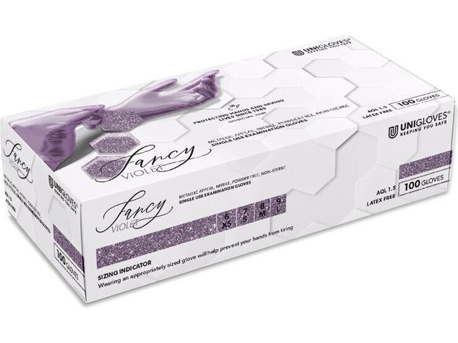 Gants en Nitrile - Violet - Taille L - 100pc