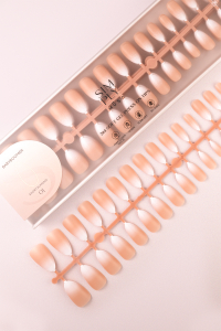 Soft gel press on Tip Baby Boomer Almond 01