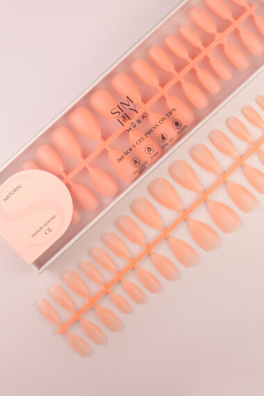 Soft gel press on Tip Natural Medium Almond 01