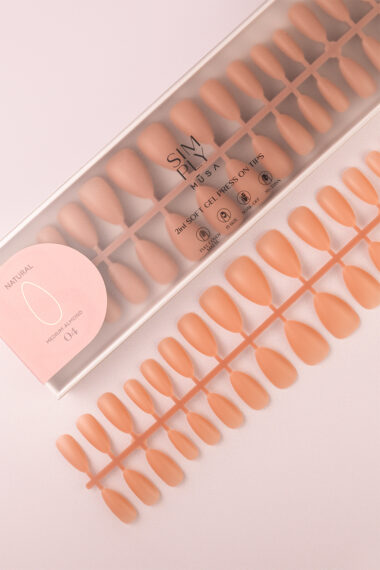 Soft gel press on Tip Natural Medium Almond 04