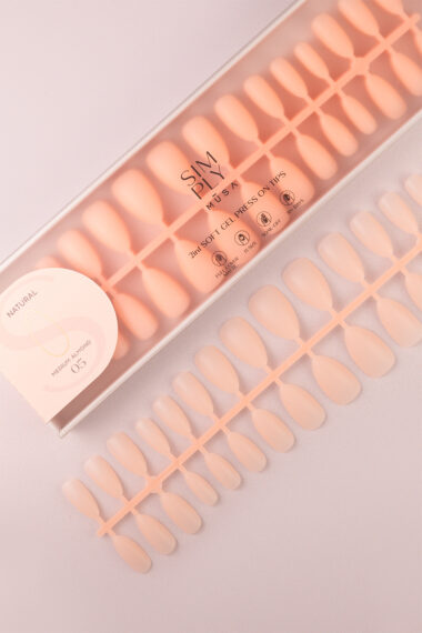 Soft gel press on Tip Natural Medium Almond 05