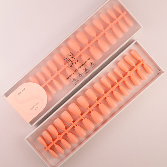 Soft gel tips press on natural