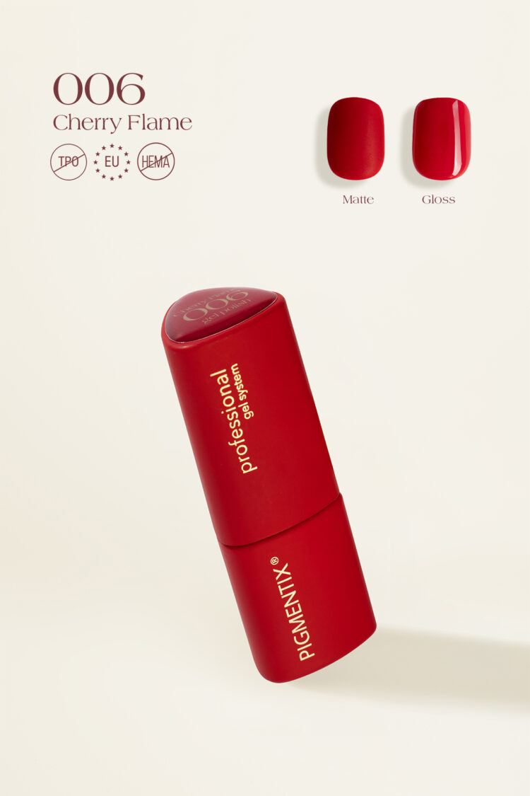Pigmentix gel polish - Cherry Flame 006