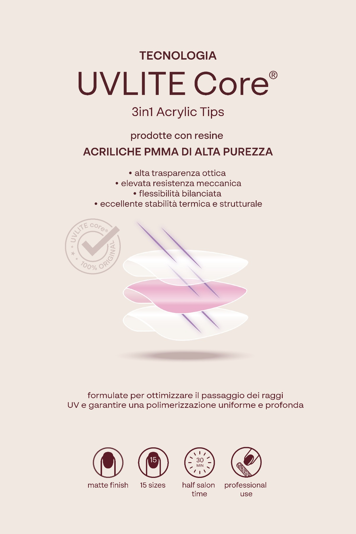 Acrylic Gel Tip Master Pro X® White French - Medium Almond – Image 2