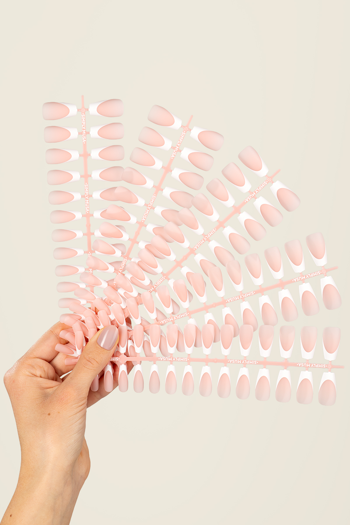 Acrylic Gel Tip Master Pro X® White French - Long Coffin – Image 6