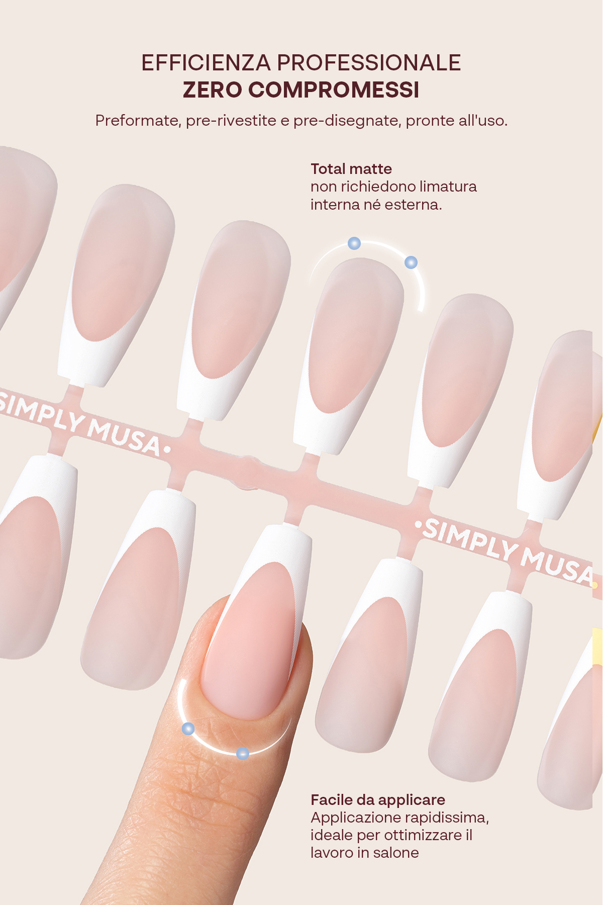 Acrylic Gel Tip Master Pro X® White French - Medium Almond – Image 6