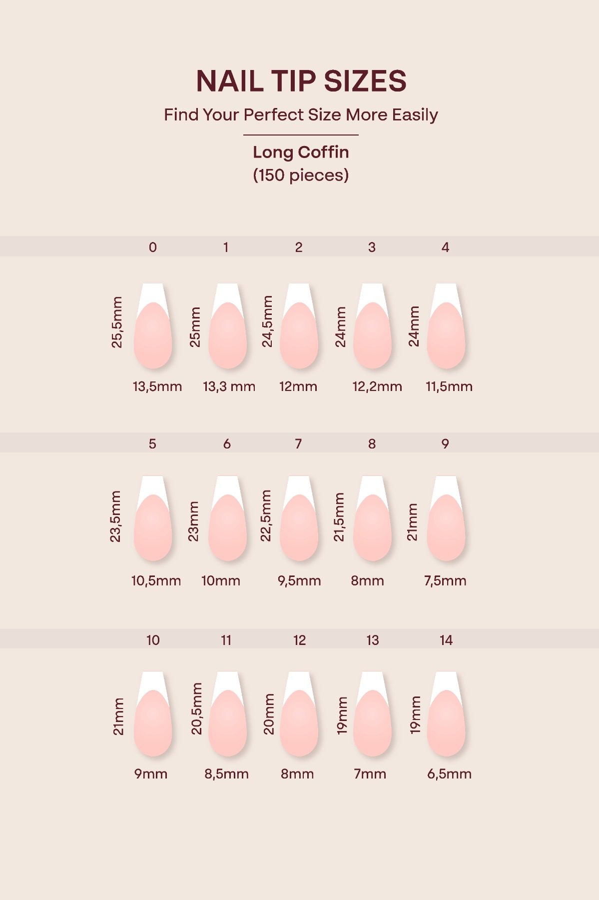 Acrylic Gel Tip Master Pro X® White French - Long Coffin – Image 7