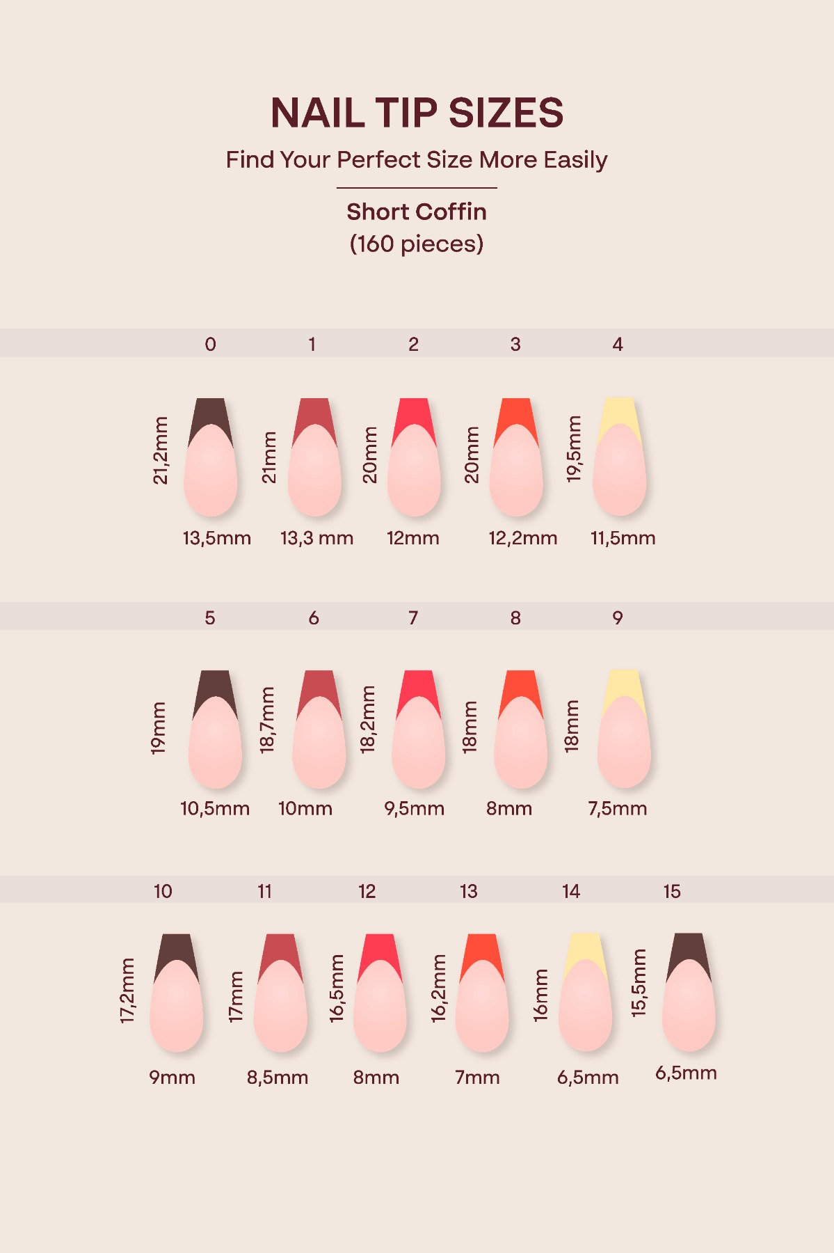 Acrylic Gel Tip Master Pro X® Sunset Série - Short Coffin – Image 3